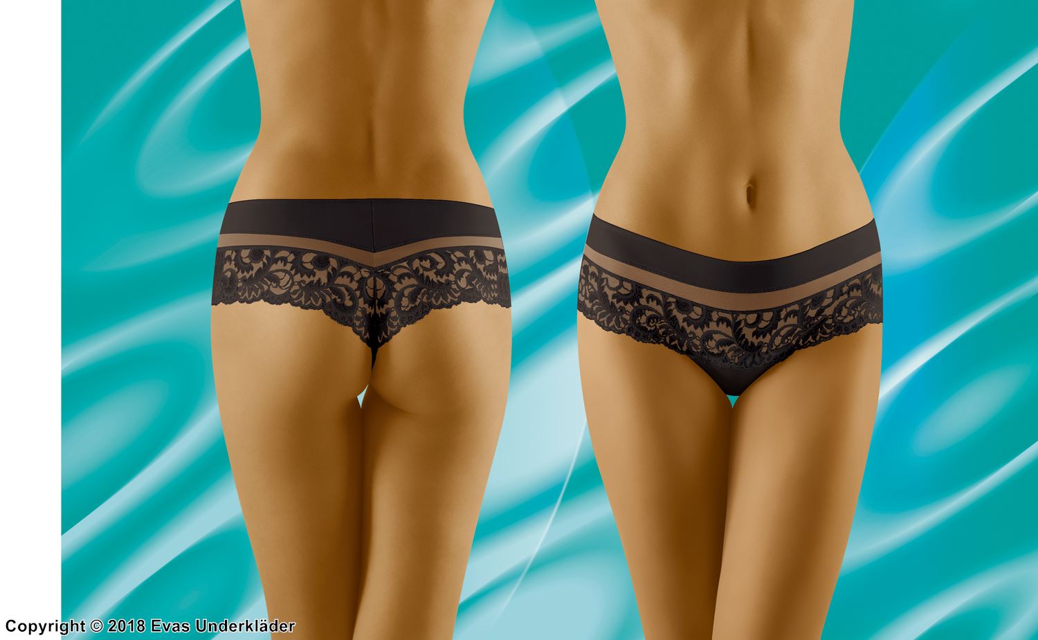 Tanga, transparente Einlagen, Blumenspitze, elegantes Design